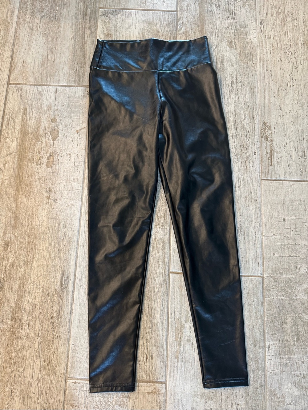 Black Booty Gal Faux Leather Leggings Size Small